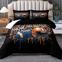 Chicago Bears Comforter Pillowcase Sets Blanket All Season Reversible Quilted Duvet