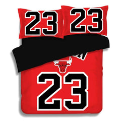 Chicago Basketball Logo Bulls Duvet Cover Quilt Cover Pillowcase Bedding Set