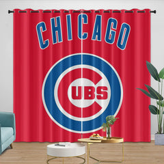 Chicago Cubs Blackout Curtain for Living Room Bedroom Window Treatment