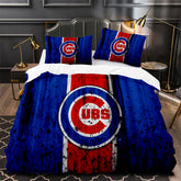 Chicago Cubs Duvet Cover Quilt Case Pillowcase Bedding Set Without Filler