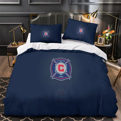 Chicago Fire Soccer Club Duvet Cover Quilt Case Pillowcase Bedding Set Without Filler