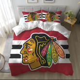 Chicago Hockey League Blackhawks Duvet Cover Quilt Case Pillowcases
