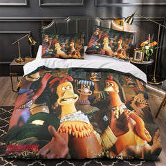 Chicken Run Duvet Cover Quilt Case Pillowcase Bedding Set Without Filler