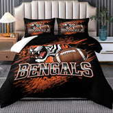 Cincinnati Bengals Comforter Pillowcase Sets Blanket All Season Reversible Quilted Duvet
