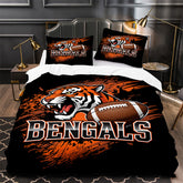 Cincinnati Bengals Football Duvet Cover Quilt Case Pillowcase Bedding Set Without Filler