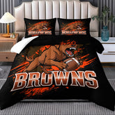 Cleveland Browns Comforter Pillowcase Sets Blanket All Season Reversible Quilted Duvet