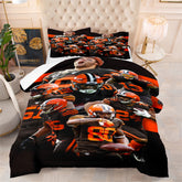 Cleveland Browns Football Team Comforter Pillowcase Sets Blanket All Season Reversible Quilted Duvet