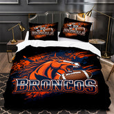 Denver Broncos Footbball Duvet Cover Quilt Case Pillowcase Bedding Set Without Filler
