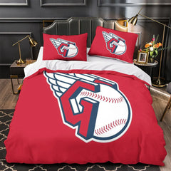 Cleveland Guardians Duvet Cover Quilt Case Pillowcase Bedding Set Without Filler