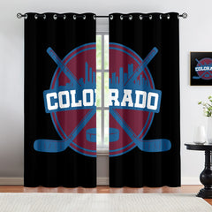Colorado Avalanche Blackout Curtains Drapes For Window Treatment Set