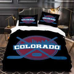 Colorado Avalanche Hockey Duvet Cover Quilt Case Pillowcase Bedding Set Without Filler