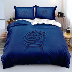 Columbus Blue Jackets Hockey League Duvet Cover Quilt Case Pillowcases