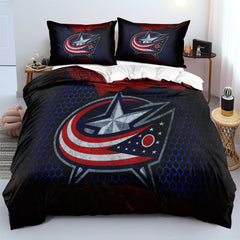 Columbus Blue Jackets Hockey League Duvet Cover Quilt Case Pillowcase