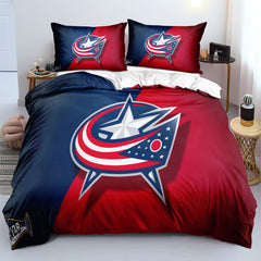 Columbus Blue Jackets Hockey League Duvet Cover Quilt Case Pillowcase