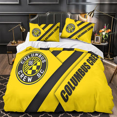 Columbus Crew SC Duvet Cover Quilt Case Pillowcase Bedding Set Without Filler
