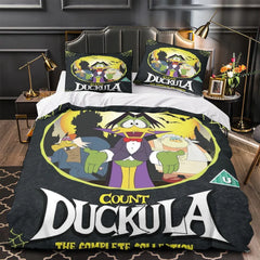 Count Duckula Duvet Cover Quilt Case Pillowcase Bedding Set Without Filler