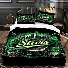 Dallas Stars Hockey Duvet Cover Quilt Case Pillowcase Bedding Set Without Filler