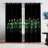 Dallas Stars Hockey League Blackout Curtains Drapes For Window Treatment Set