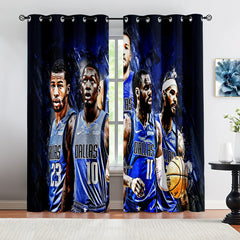 Dallas Basketball Mavericks Blackout Curtains Drapes For Window Treatment Set