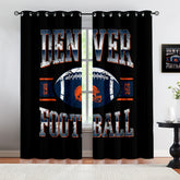 Denver Broncos Blackout Curtains Drapes For Window Treatment Set