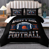 Denver Broncos Comforter Pillowcase Sets Blanket All Season Reversible Quilted Duvet