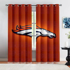 Denver Broncos Football League Blackout Curtains Drapes for Window Treatment Set