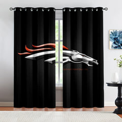 Denver Broncos Football League Blackout Curtains Drapes for Window Treatment Set