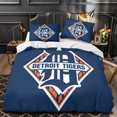 Detroit Tigers Duvet Cover Quilt Case Pillowcase Bedding Set Without Filler
