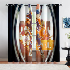 Edmonton Oilers Hockey League Blackout Curtains Drapes For Window Treatment Set