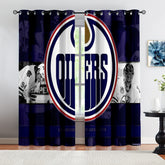 Edmonton Oilers Hockey League Blackout Curtains Drapes For Window Treatment Set