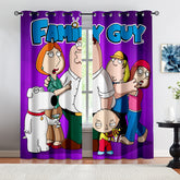 Family  Guy Blackout Curtains Drapes For Window Treatment Set