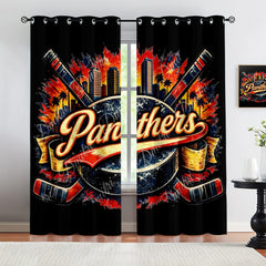 Florida Panthers Blackout Curtains Drapes For Window Treatment Set