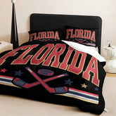 Florida Panthers Hockey League Comforter Pillowcase Sets Blanket All Season Reversible Quilted Duvet