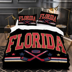 Florida Panthers Hockey Duvet Cover Quilt Case Pillowcase Bedding Set Without Filler