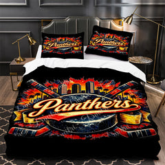 Florida Panthers Hockey Duvet Cover Quilt Case Pillowcase Bedding Set Without Filler