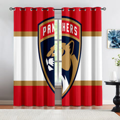Florida Panthers Hockey League Blackout Curtains Drapes For Window Treatment Set