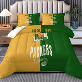 Green Bay Packers Comforter Pillowcase Sets Blanket All Season Reversible Quilted Duvet