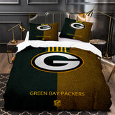 Green Bay Packers Football Duvet Cover Quilt Case Pillowcase Bedding Set Without Filler