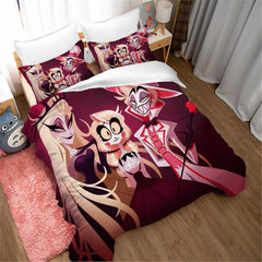 Hazbin Hotel Alastor Cosplay Duvet Cover Quilt Case Pillowcase Bedding Set