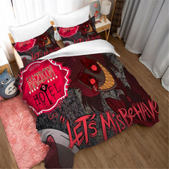 Hazbin Hotel Alastor Cosplay Duvet Cover Quilt Case Pillowcase Bedding Set