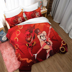 Hazbin Hotel Alastor Cosplay Duvet Cover Quilt Case Pillowcase Bedding Set