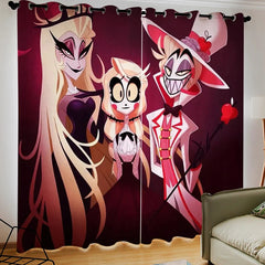 Hazbin Hotel Blackout Curtain for Living Room Bedroom Window Treatment