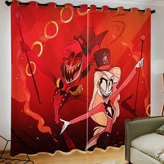Hazbin Hotel Blackout Curtain for Living Room Bedroom Window Treatment