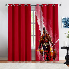 Houston Basketball Rockets Blackout Curtains Drapes For Window Treatment Set