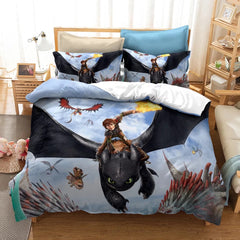 How To Train Your Dragon 3D Printed Duvet Cover Quilt Cover Pillowcase Bedding Set