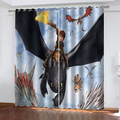 How to Train Your Dragon  Blackout Curtains Drapes for Window Treatment Set