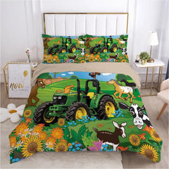 John Agriculture Tractor Farm Tractor Duvet Cover Quilt Cover Pillowcase Bedding Set Bed Linen Home Bedroom Decor