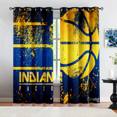 Indiana Basketball Pacers Blackout Curtains Drapes For Window Treatment Set