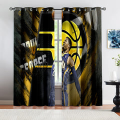 Indiana Basketball Pacers Blackout Curtains Drapes For Window Treatment Set