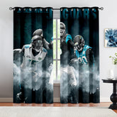 Jacksonville Jaguars Football League Blackout Curtains Drapes for Window Treatment Set